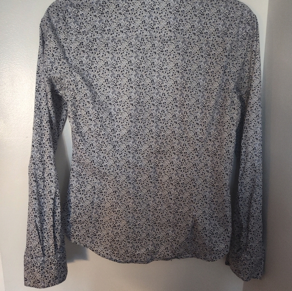 GANT Navy Floral Print Button Down Size 6 #172 - Picture 3 of 4